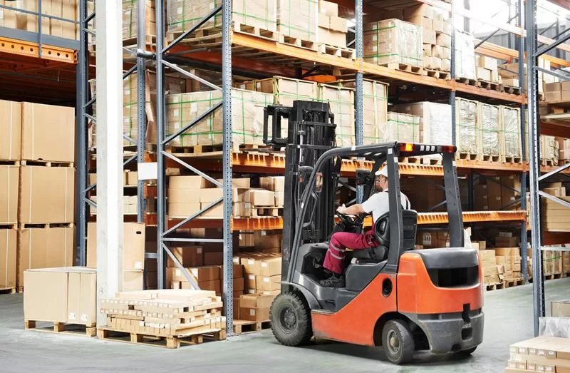 forklift1 forklift in a warehouse