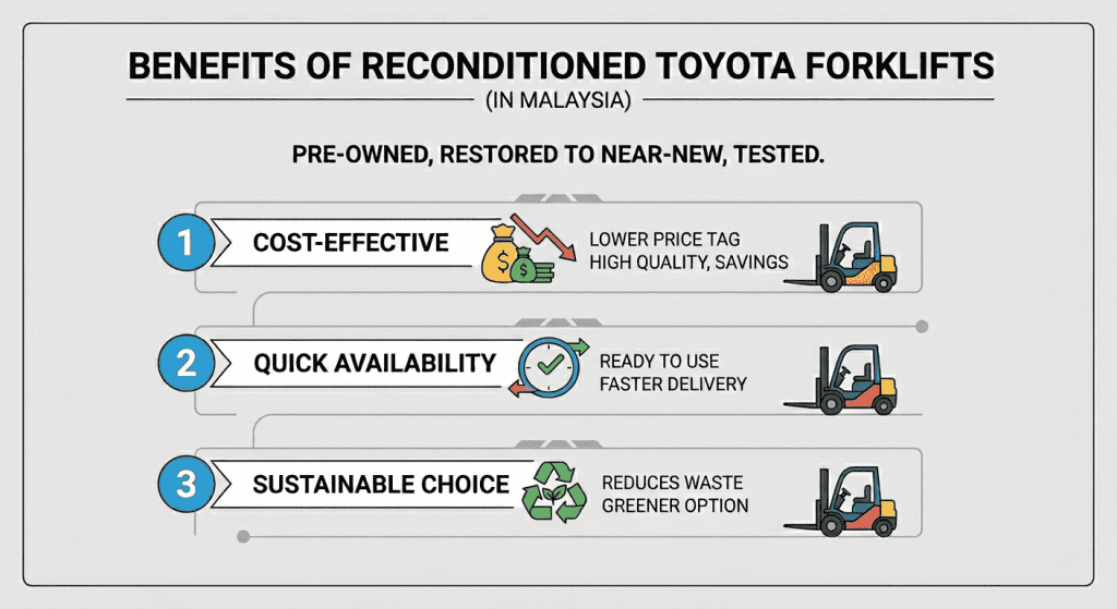 Benefits of Reconditioned Toyota Forklifts in Malaysia